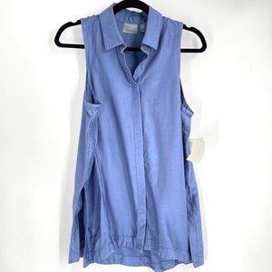 Athleta Tencel Basic Tank Top Collared Size Medium NEW